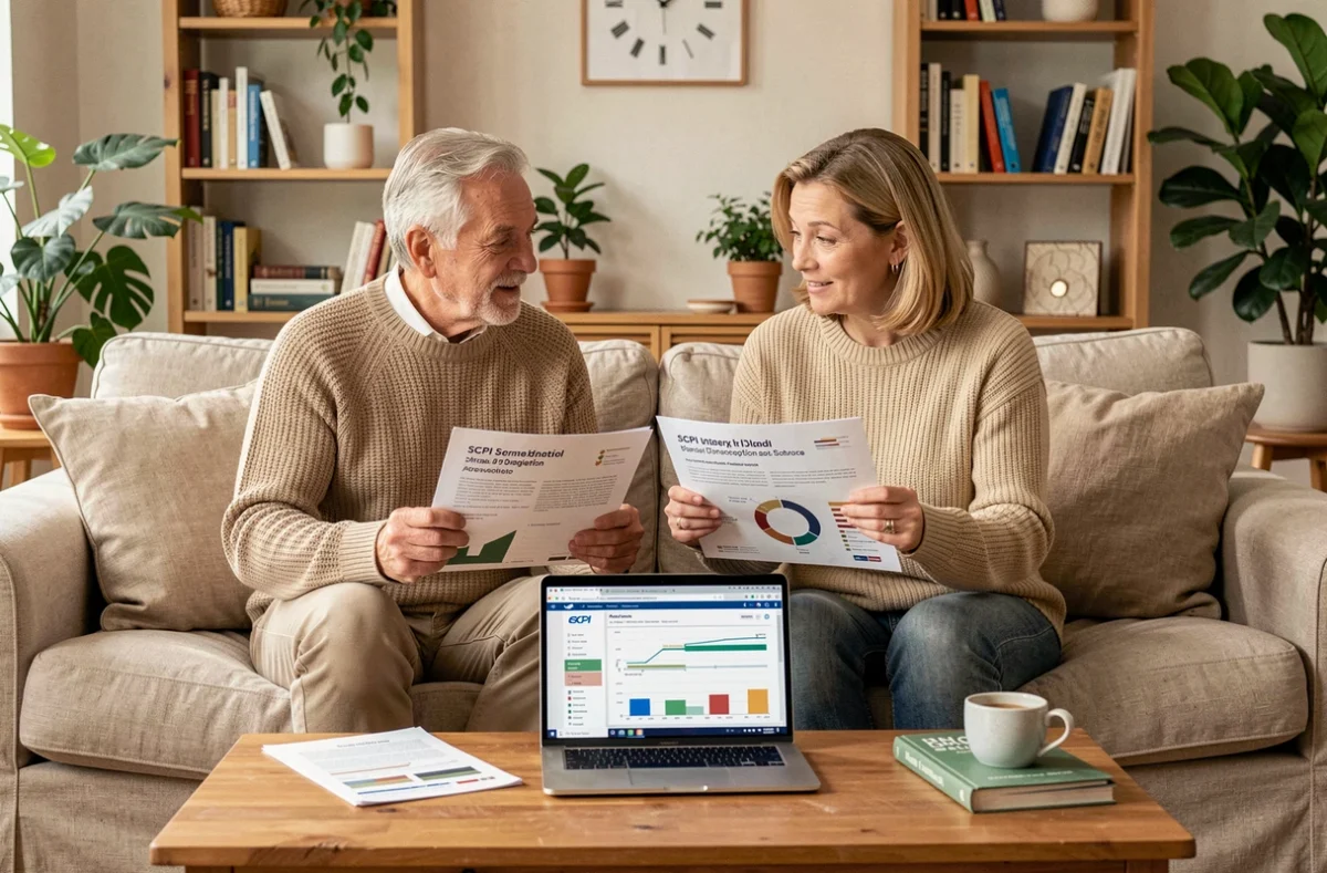 Couple comparant des brochures de SCPI pour investir directement sans passer par un conseiller