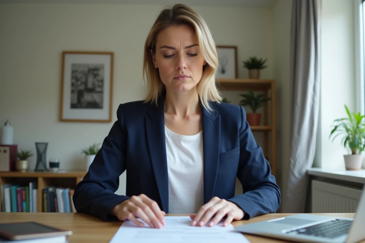 Femme en train de saisir des informations sur son ordinateur