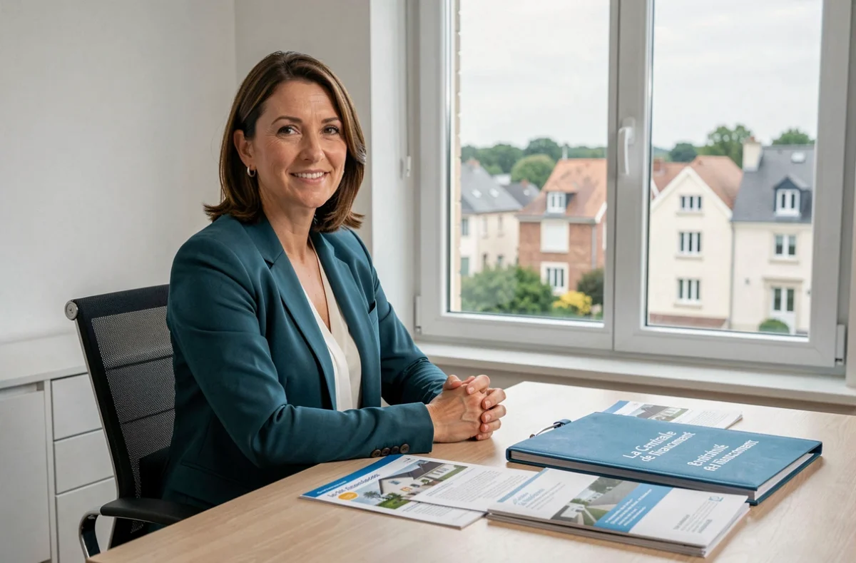 Une conseillère de La Centrale de Financement à Poissy présente des offres d'assurance et de financement